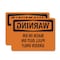 Signmission Back In Or Pull Out On Green Only OSHA Warning Sign, Vinyl Decal, 10in W x 7in L, 2PK OS-2PACK-WS-D-710-L-12468 - alternate 1